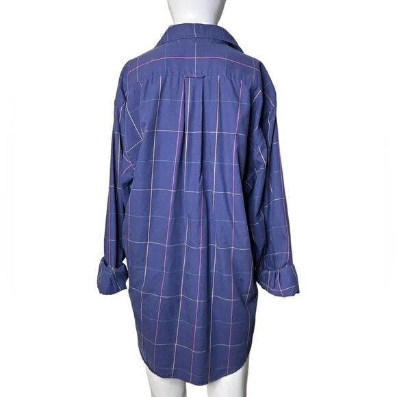 Cambridge Classics Mervyn's Plaid Button Down Shirt Blue Size 16.5 Neck - Picture 2 of 5